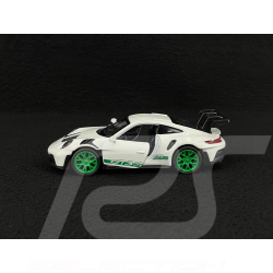 Porsche 911 GT3 RS Type 992 2022 White / Python Green Stripes Friction Toy 1/38 Welly MAP01099224