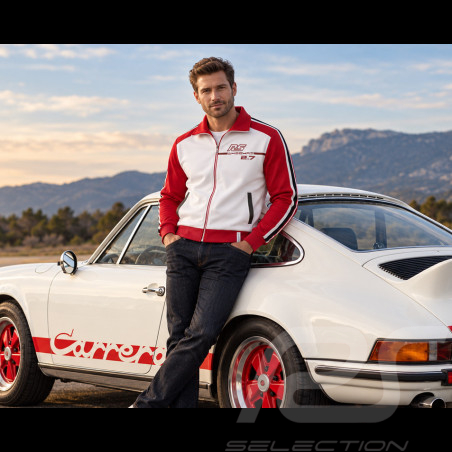 Veste Porsche Officielle Pas Cher Carrera RS 2.7 Collection blanc / rouge / noir WAP953NRS2 - homme