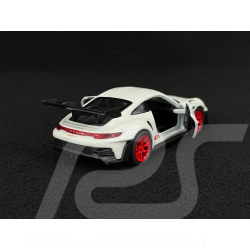 Porsche 911 GT3 RS Type 992 2022 White / Guards Red Stripes Friction Toy 1/38 Welly MAP01099224