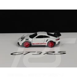 Porsche 911 GT3 RS Typ 992 2022 Weiß / Indischrot Streifen Reibungsspielzeug 1/38 Welly MAP01099224