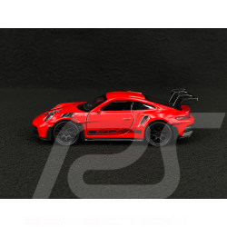 Porsche 911 GT3 RS Type 992 2022 Rouge Indien / Bandes Noires Jouet à friction 1/38 Welly MAP01099224