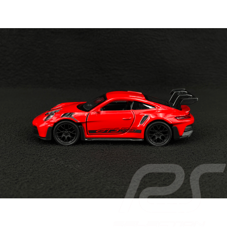 Porsche 911 GT3 RS Type 992 2022 Guards Red / Black Stripes Friction Toy 1/38 Welly MAP01099224