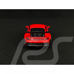 Porsche 911 GT3 RS Type 992 2022 Rouge Indien / Bandes Noires Jouet à friction 1/38 Welly MAP01099224