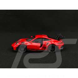 Porsche 911 GT3 RS Type 992 2022 Rouge Indien / Bandes Noires Jouet à friction 1/38 Welly MAP01099224