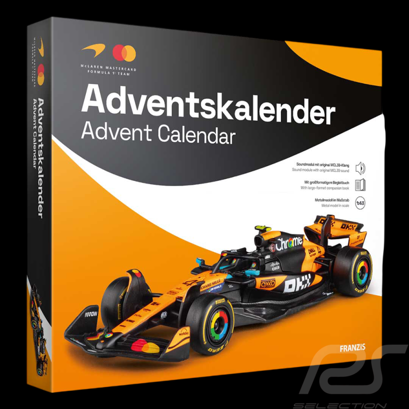 McLaren Advent Calendar MCL39 2025 F1 Papaya Orange 1/43 Franzis 67401
