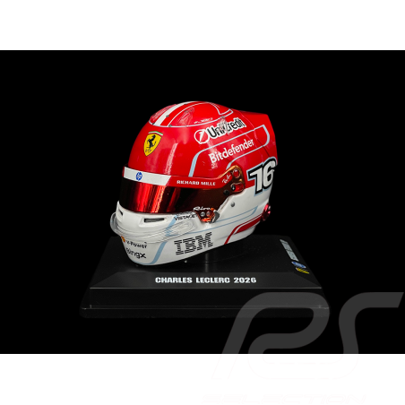 Casque Charles Leclerc Ferrari n° 16 Saison 2026 F1 1/5 LookSmart LSHEL030