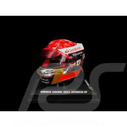 Charles Leclerc Helmet Ferrari n° 16 Japanese GP 2024 F1 Tribute Jules Bianchi 1/5 LookSmart LSHEL025