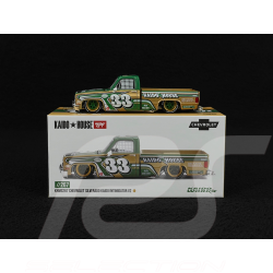 Chevrolet Silverado Kaido Intimidator V2 1980 Kaido House Beige / Green 1/64 Mini GT KHMG267