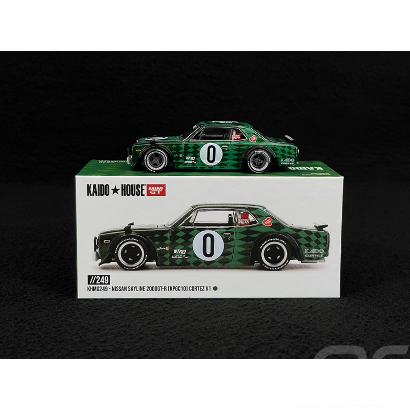 Nissan Skyline 2000 GT-R KPGC10 Cortez V1 1969 Kaido House Vert 1/64 Mini GT KHMG249