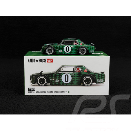 Nissan Skyline 2000 GT-R KPGC10 Cortez V1 1969 Kaido House Green 1/64 Mini GT KHMG249