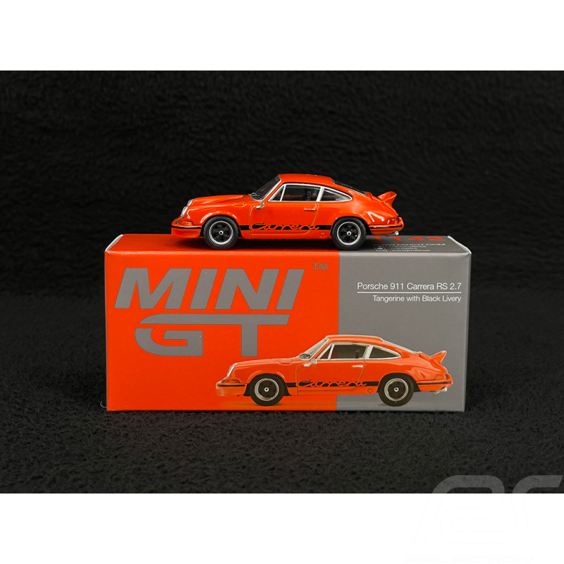Porsche 911 Carrera RS 2.7 1973 Orange Tangerine / Bandes Noires 1/64 Mini GT MGT01142-L