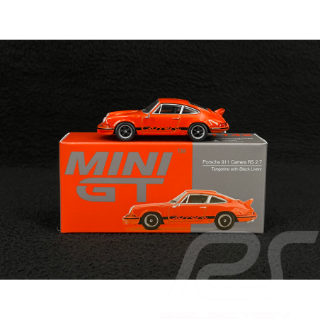 Porsche 911 Carrera RS 2.7 1973 Orange Tangerine / Black Stripes 1/64 Mini GT MGT01142-L