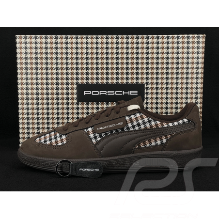 Porsche 911 Shoes Palermo Puma Pepita Brown with Keyring WAP15526PAL - unisex
