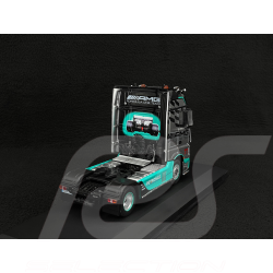 Mercedes-Benz Actros MP4 2012 n° 77 Transport Truck Mercedes-AMG F1 Team Silver / Black / Green 1/43 Hachette G1470003