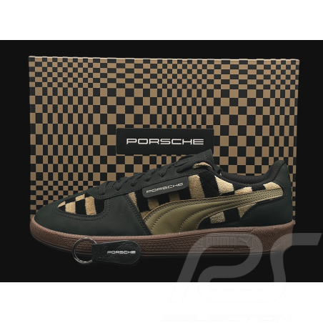 Chaussure Porsche 911 Palermo Puma Pascha Noir / Brun avec Porte-Clés WAP91526MSF - mixte
