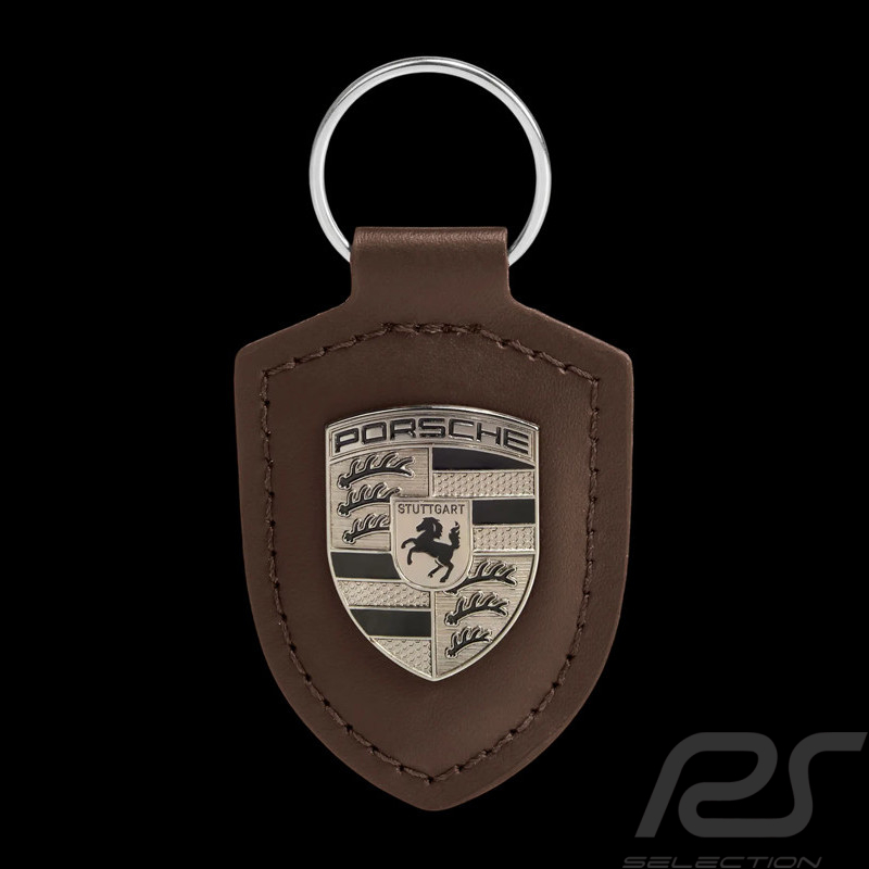 Porsche Schlüsselanhänger Turbonite Wappen Trüffelbraun WAP05065726WSA