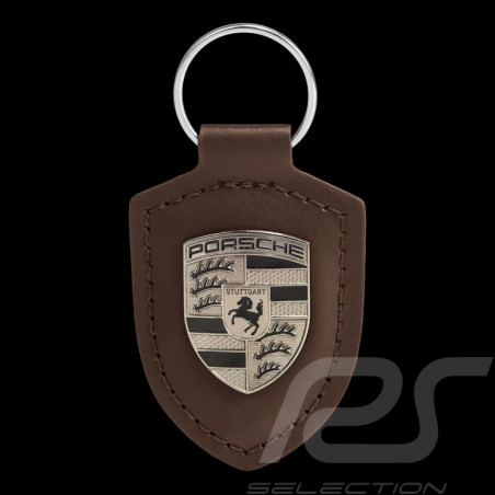Porsche Schlüsselanhänger Turbonite Wappen Trüffelbraun WAP05065726WSA