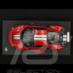 Ferrari 488 Pista 2018 Rosso Corsa / Bande Argent / Jantes Carbone 1/18 BBR Models P18145A6