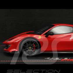 Ferrari 488 Pista 2018 Rosso Corsa / Bande Argent / Jantes Carbone 1/18 BBR Models P18145A6