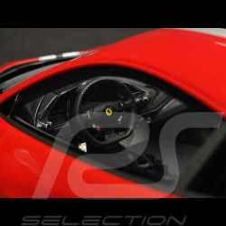 Ferrari 488 Pista 2018 Rosso Corsa / Bande Blanche / Jantes Carbone 1/18 BBR Models P18145A6