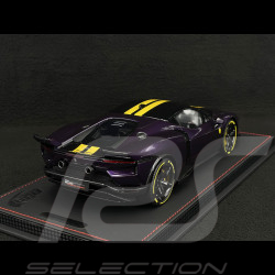 Ferrari 849 Testarossa Assetto Fiorano 2025 Viola Hong Kong / Gelbe Streifen 1/18 BBR Models P18276E