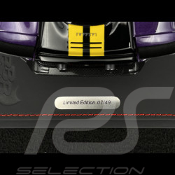 Ferrari 849 Testarossa Assetto Fiorano 2025 Viola Hong Kong / Yellow Stripes 1/18 BBR Models P18276E