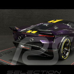 Ferrari 849 Testarossa Assetto Fiorano 2025 Viola Hong Kong / Bandes Jaunes 1/18 BBR Models P18276E