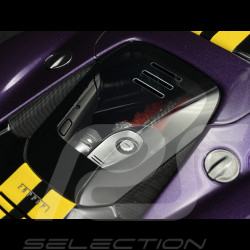 Ferrari 849 Testarossa Assetto Fiorano 2025 Viola Hong Kong / Yellow Stripes 1/18 BBR Models P18276E