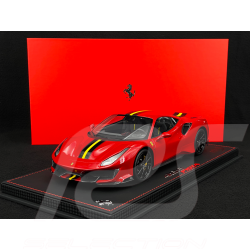 Ferrari 488 Pista 2018 Rosso Corsa / Bande Noire / Jantes Carbone 1/18 BBR Models P18145A7