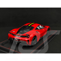 Ferrari 488 Pista 2018 Rosso Corsa / Bande Noire / Jantes Carbone 1/18 BBR Models P18145A7