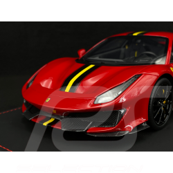 Ferrari 488 Pista 2018 Rosso Corsa / Bande Noire / Jantes Carbone 1/18 BBR Models P18145A7