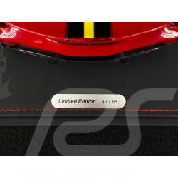 Ferrari 488 Pista 2018 Rosso Corsa / Bande Noire / Jantes Carbone 1/18 BBR Models P18145A7