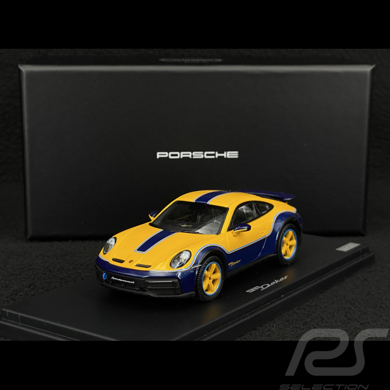 Porsche 911 Dakar Type 992 2024 Sonderwunsch Jaune Signal / Bleu Gentiane 1/43 Spark WAP020550260DK