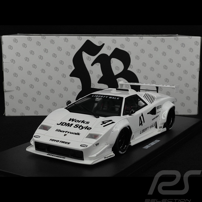 Lamborghini Countach LB-Works n° 41 Tokyo Auto Salon 2024 Blanc 1/18 GT Spirit Z356-WH