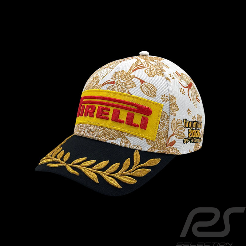 RARE : Casquette Pirelli F1 Vainqueur GP Singapour Blanc / Or - mixte