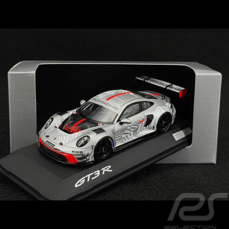 SELTEN Exemplar 1/1500 : Porsche 911 GT3 R Typ 992 2024 Silbergrau / Rot 1/43 Spark WAP02057126EVO