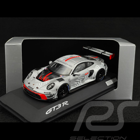 RARE Exemplaire 1/1500 : Porsche 911 GT3 R Type 992 2024 Gris Argent / Rouge 1/43 Spark WAP02057126EVO