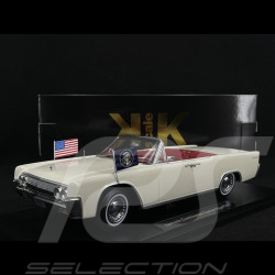 Lincoln Continental Cabriolet Présidentiel 1963 John F. Kennedy Blanc 1/18 KK Scale KKDC181523