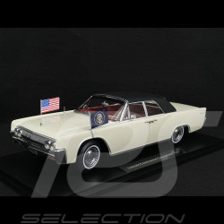 Lincoln Continental Cabriolet Présidentiel 1963 John F. Kennedy White 1/18 KK Scale KKDC181523