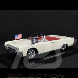 Lincoln Continental Cabriolet Présidentiel 1963 John F. Kennedy Blanc 1/18 KK Scale KKDC181523