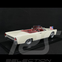 Lincoln Continental Cabriolet Présidentiel 1963 John F. Kennedy Blanc 1/18 KK Scale KKDC181523