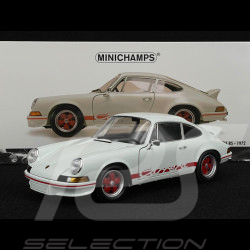 Porsche 911 Carrera RS 2.7 1972 Blanc Grand Prix / Bandes Rouges 1/18 Minichamps 100066021
