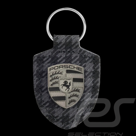 Porte-clés Porsche écusson Turbonite Pepita Gris / Noir WAP05065226WSA