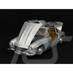 Mercedes-Benz 300 SL 1954 Butterfly Doors Silver Grey 1/18 Norev 183857