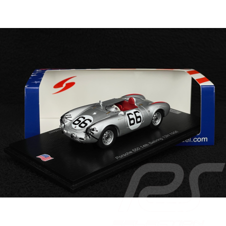 Porsche 550 Spyder n° 66 14ème 12h Sebring 1956 1/43 Spark US464