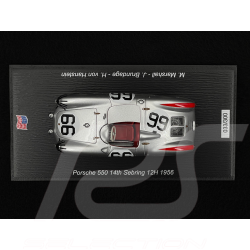 Porsche 550 Spyder n° 66 14ème 12h Sebring 1956 1/43 Spark US464