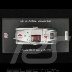 Porsche 550 Spyder n° 41 Vainqueur 12h Sebring 1956 Hermann 1/43 Spark US461