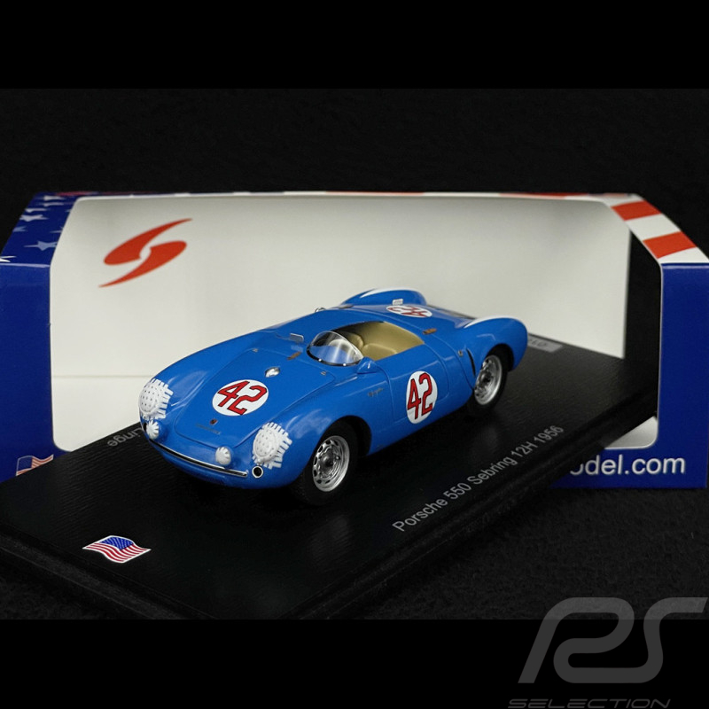 Porsche 550 Spyder n° 42 12h Sebring 1956 1/43 Spark US462