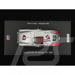 Porsche 550 Spyder n° 43 7ème 12h Sebring 1956 1/43 Spark US463