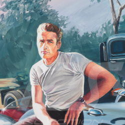 Porsche 550 Spyder James Dean / Ursula Andress 1955 original drawing by Benjamin Freudenthal